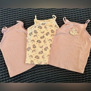 H&M toddler girl Unicorn rainbow purple Tank Tops set of 3, size 3t 4t
